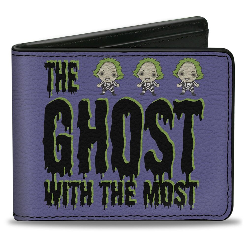 2204 Beetlejuice Wallet, Bifold, Beetlejuice Chibi the Ghost With the Most